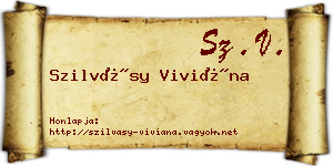 Szilvásy Viviána névjegykártya
